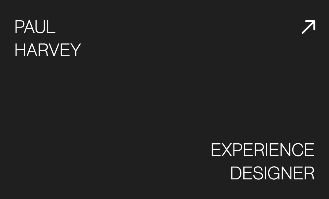 paul harvey business card front