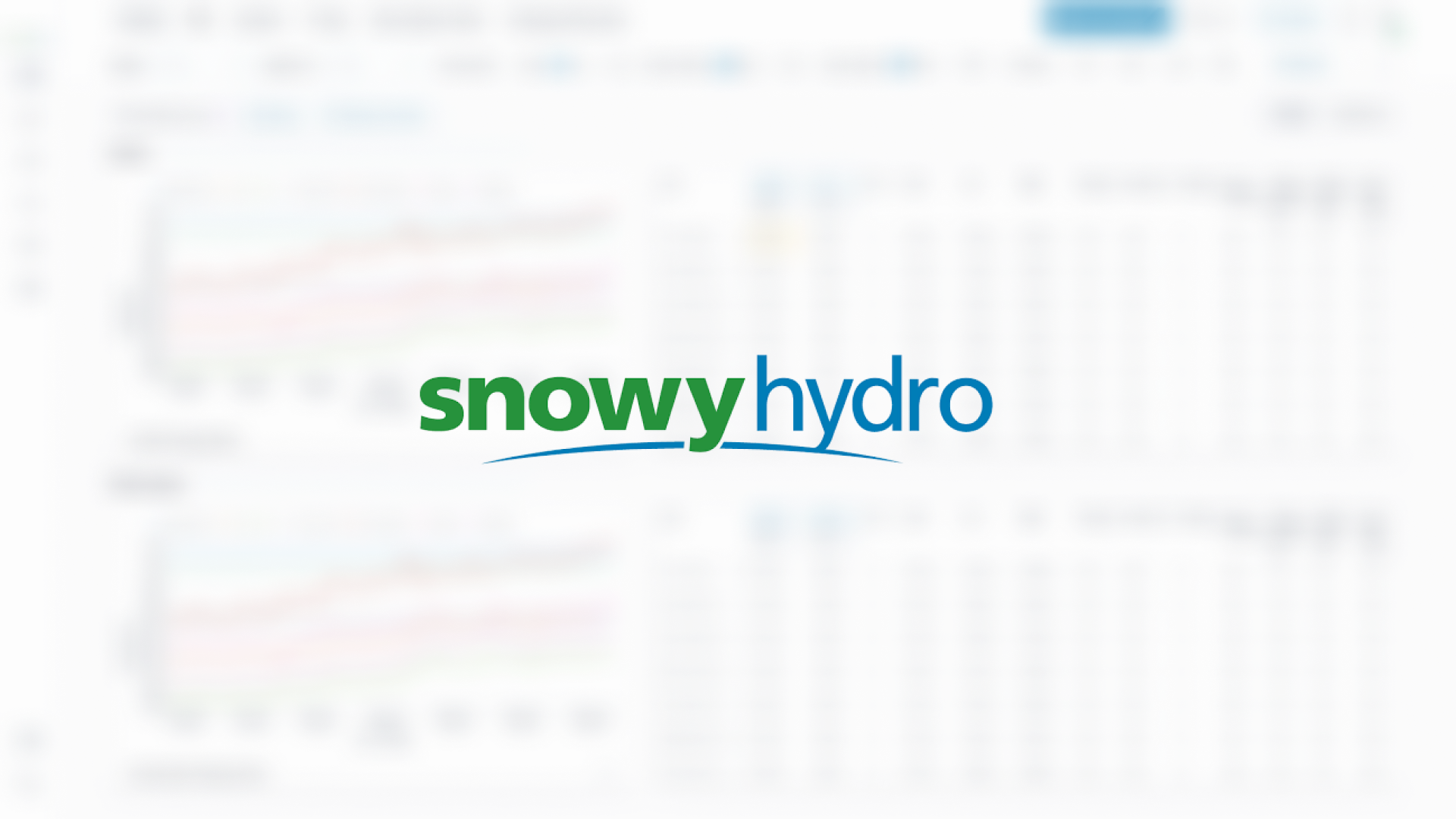 Obscured image of Snowy Hyrdo dashboard